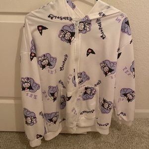 Kuromi zip up hoodie with hat